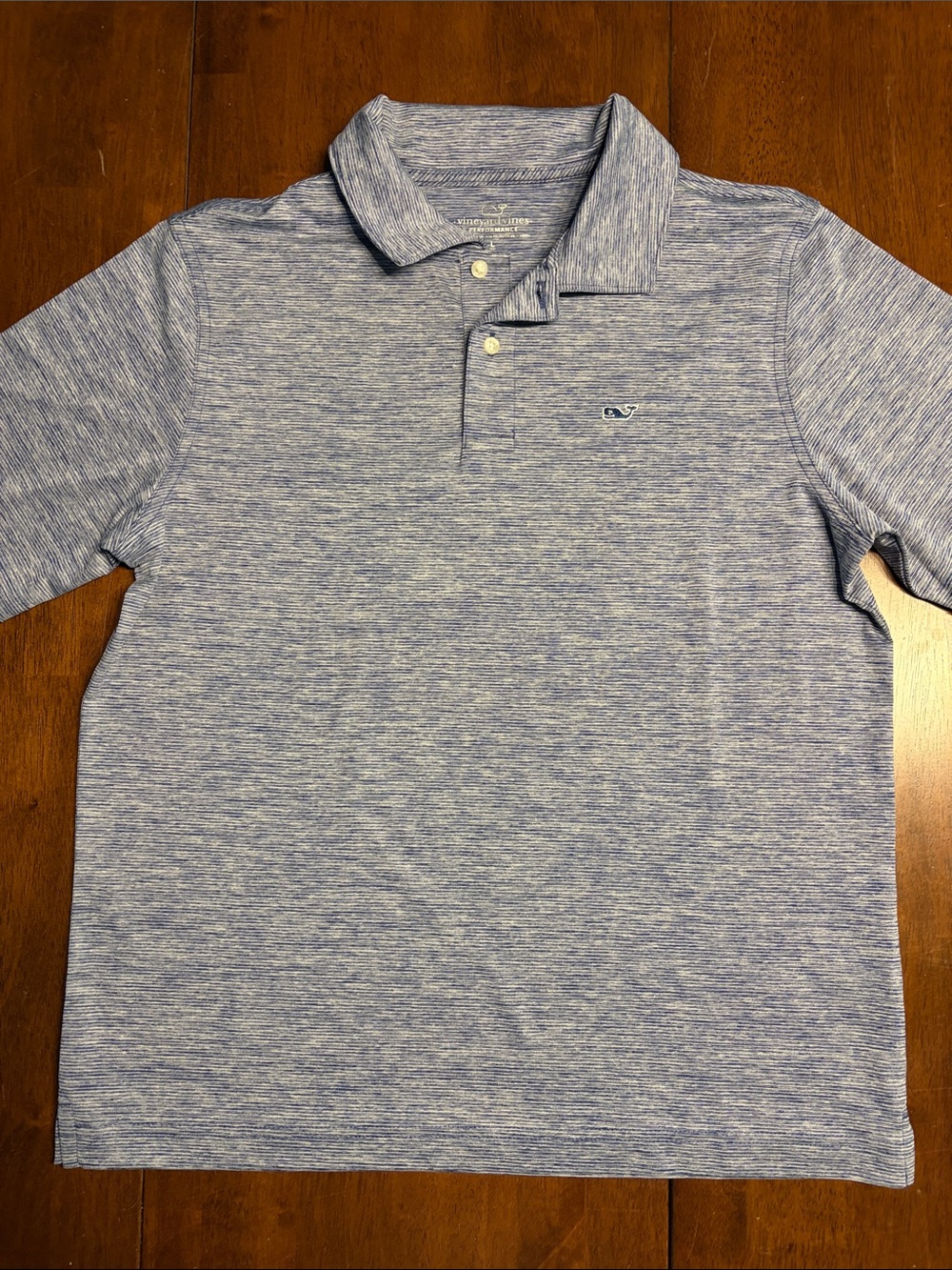 Vineyard Vines Heathered Light Blue Performance Polo